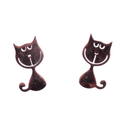 Boucles d'oreilles acier petits chats