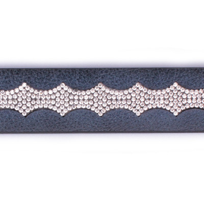 Ceinture bleue marine vague de strass