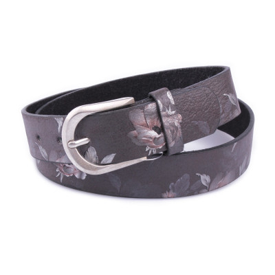 Ceinture noire fleurie