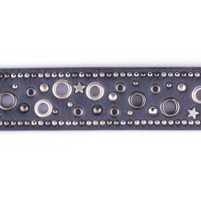 Ceinture bleue marine clous étoiles Percili