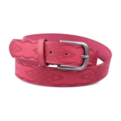 Ceinture rouge motifs origami