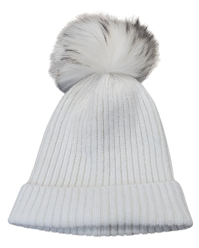 Bonnet femme uni à pompon