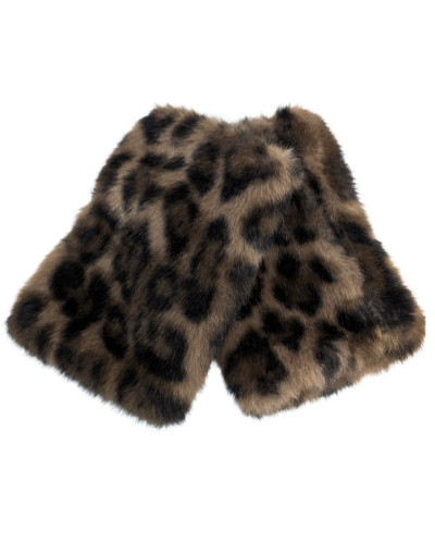 Mitaines fausse fourrure léopard