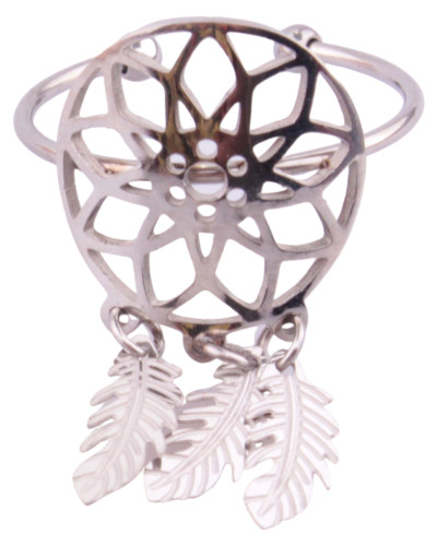 Bague attrape rêves acier argent MILE MILA