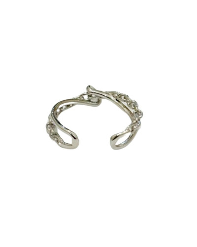 Bague femme acier argenté chaine Nadia