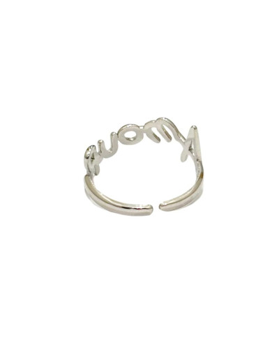 Bague femme acier argenté Amour