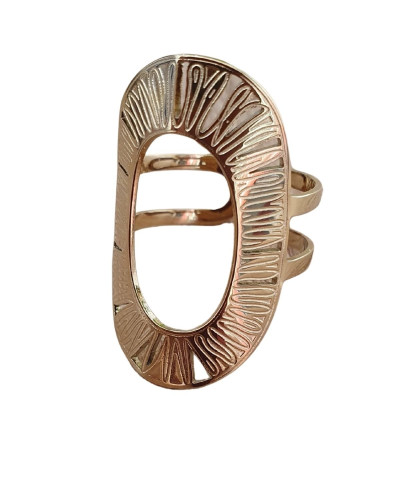 Bague femme acier doré Lucia
