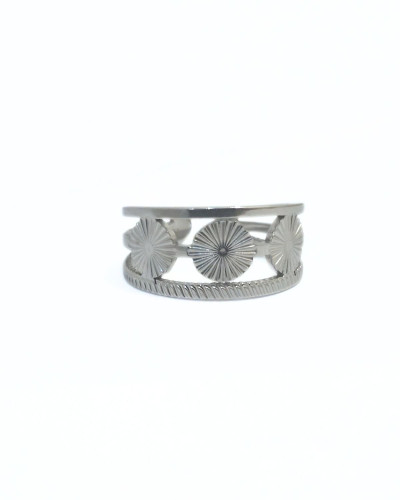 Bague femme acier argenté Théa