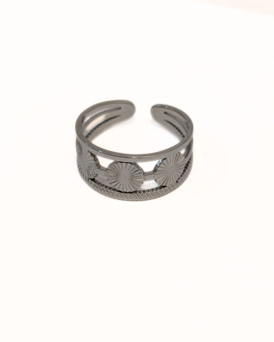 Bague femme acier argenté Théa