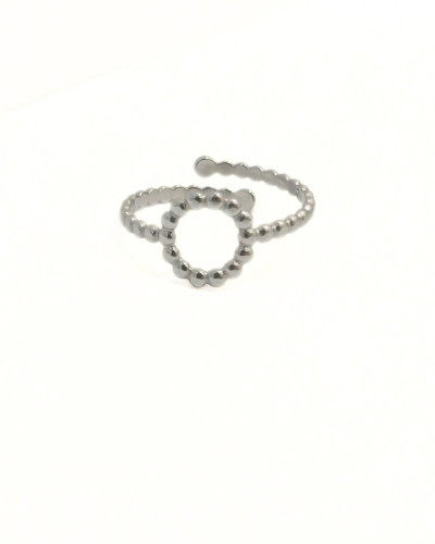 Bague femme acier argenté cercle Unn