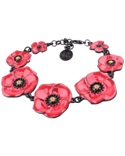 Bracelet LOL coquelicots rouges