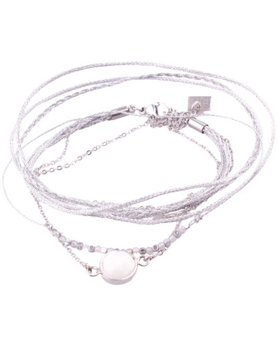 Bracelet MILE MILA Médaillon perlé argent