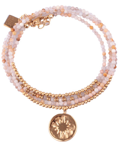 Bracelet MILE MILA doré et rosé pastille solaire