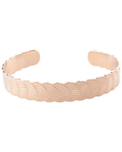 Bracelet manchette doré motif rond