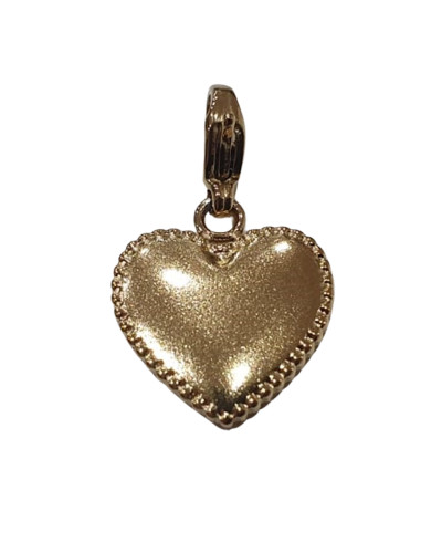 Charm acier coeur Or