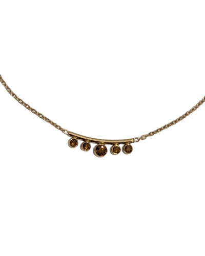 Bracelet acier doré 5 strass Natalia