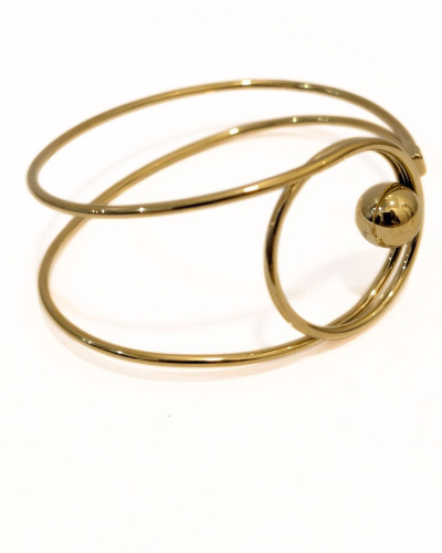 Bracelet manchette cercle doré acier inoxydable Glycine