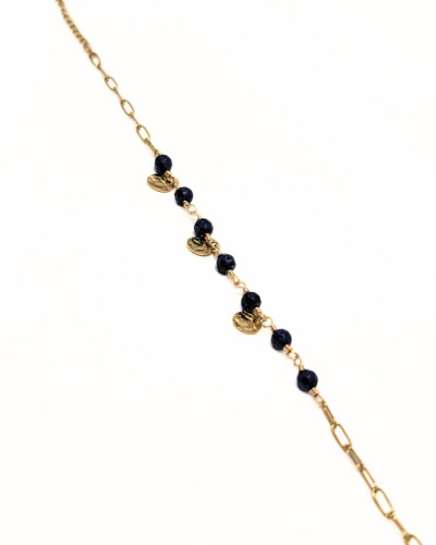 Bracelet femme acier doré et pierres Tale