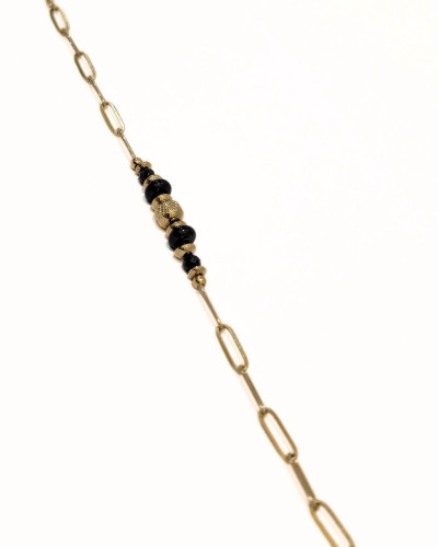 Bracelet femme acier doré et pierres Anja