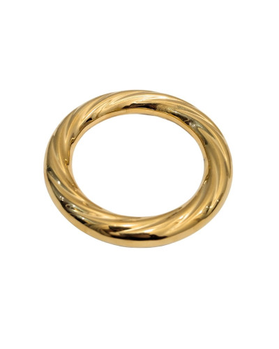 Bracelets femme jonc bombé torsadé doré