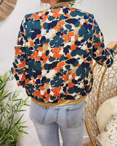 Bombers femme vert rouille et bleu Veronica