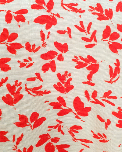 Bombers femme écru fleurs rouges Harmonie