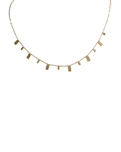 Collier femme doré petits rectangles