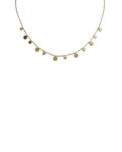 Collier femme doré petits ronds