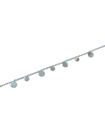 Collier femme argenté petits ronds