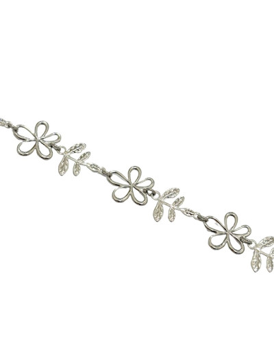 Collier femme acier fleurs Edna