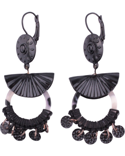 Boucles d'oreilles LOL noires Eventipasti