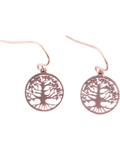 Boucles d'oreilles arbre de vie acier MILE MILA