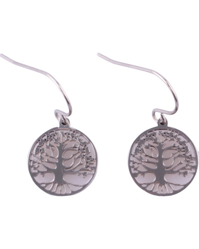 Boucles d'oreilles arbre de vie acier MILE MILA