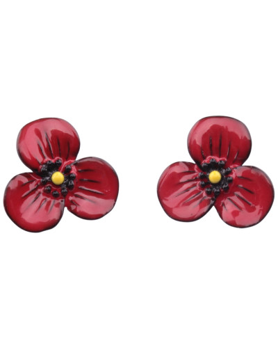 Boucles d'oreilles LOL coquelicots trois pétales