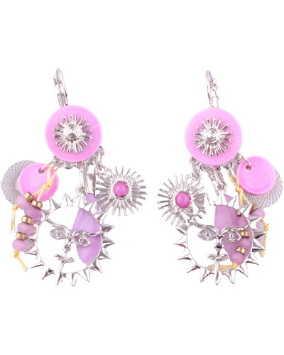 Boucles d'oreilles LOL Soleil visage