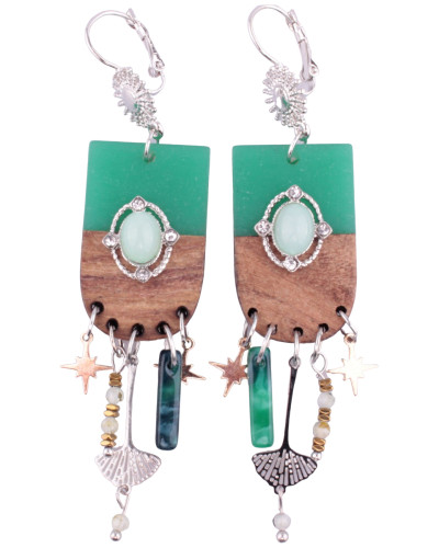 Boucles d'oreilles LOL totems bicolores