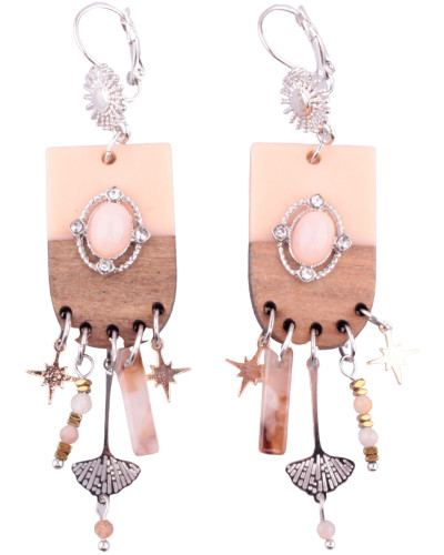 Boucles d'oreilles LOL totems bicolores