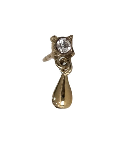 Boucle d'oreille femme strass pampille goutte
