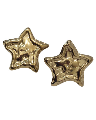 Boucles d'oreilles femme étoiles dorées