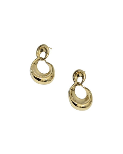 Boucles d'oreilles femme acier doré petits cercles