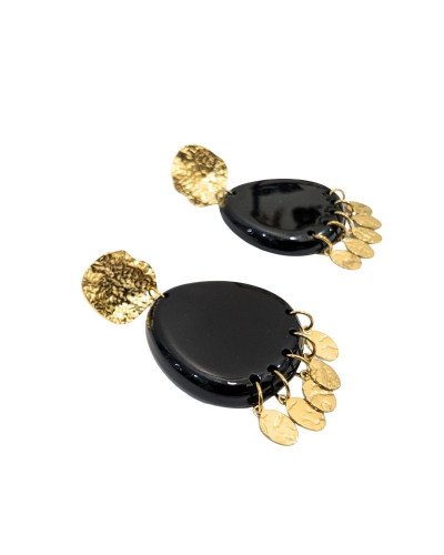 Boucles d'oreilles femme acier doré Alia