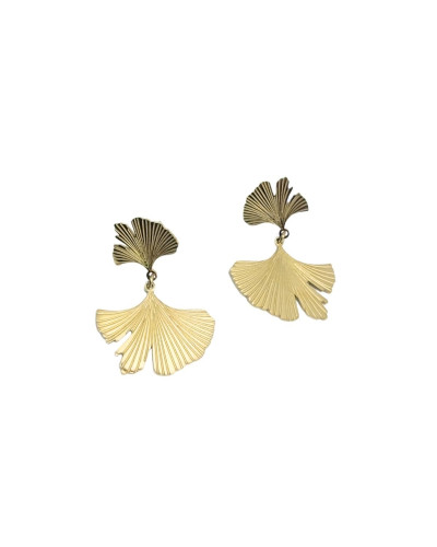 Boucles d'oreilles femme acier doré Acadia