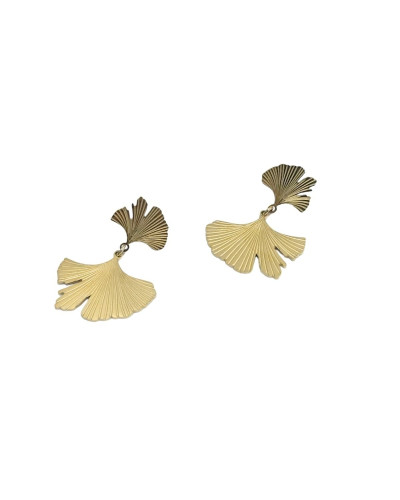 Boucles d'oreilles femme acier doré Acadia