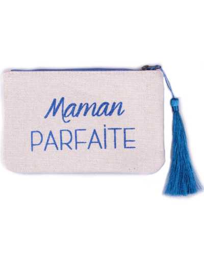 Petite pochette LOL beige pailletée Maman Parfaite et pompon