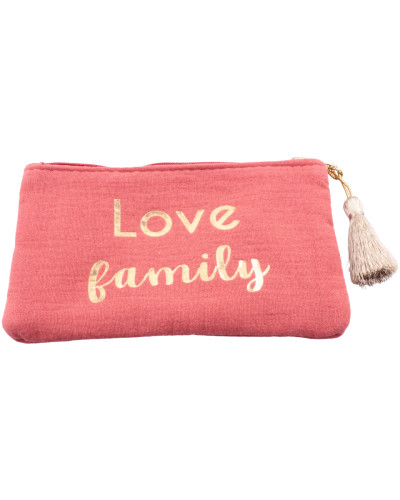 Pochette LOL Love family et pompon-Or