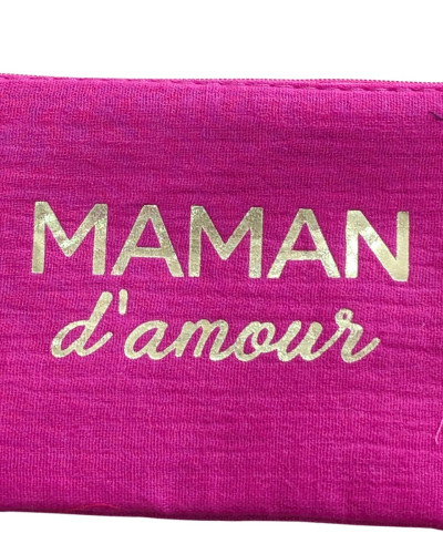Petite pochette MAMAN d'amour doré