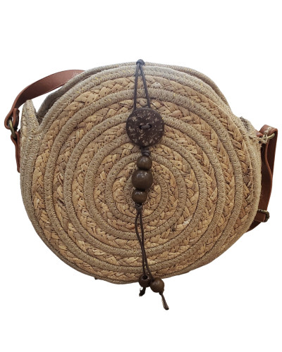 Sac tressé deals rond bandouliere