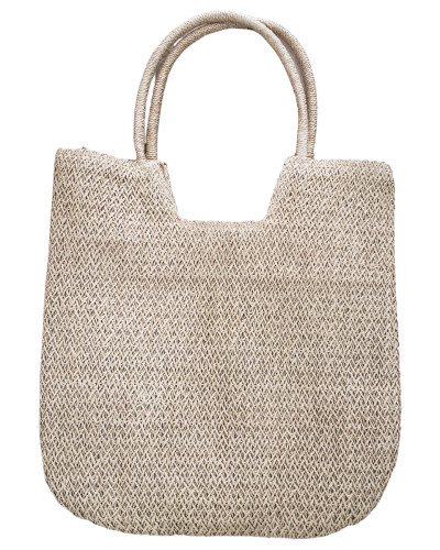 Sac cabas paille tressée camel Ginny