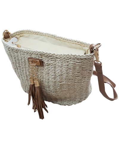 Sac bandoulière paille rigide Alabama