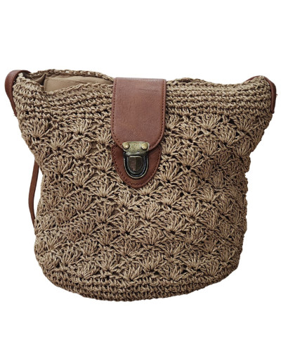 Sac à bandoulière paille souple Azéline